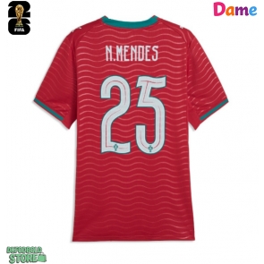 Portugal Nuno Mendes #25 Replika Hjemmebanetrøje Dame VM 2026 Kortærmet